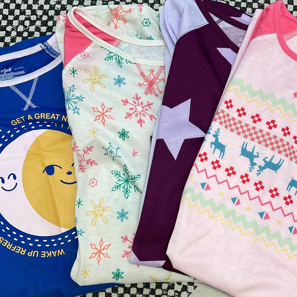 Cat & Jack Girls nightgowns (4) Size XL 14/16